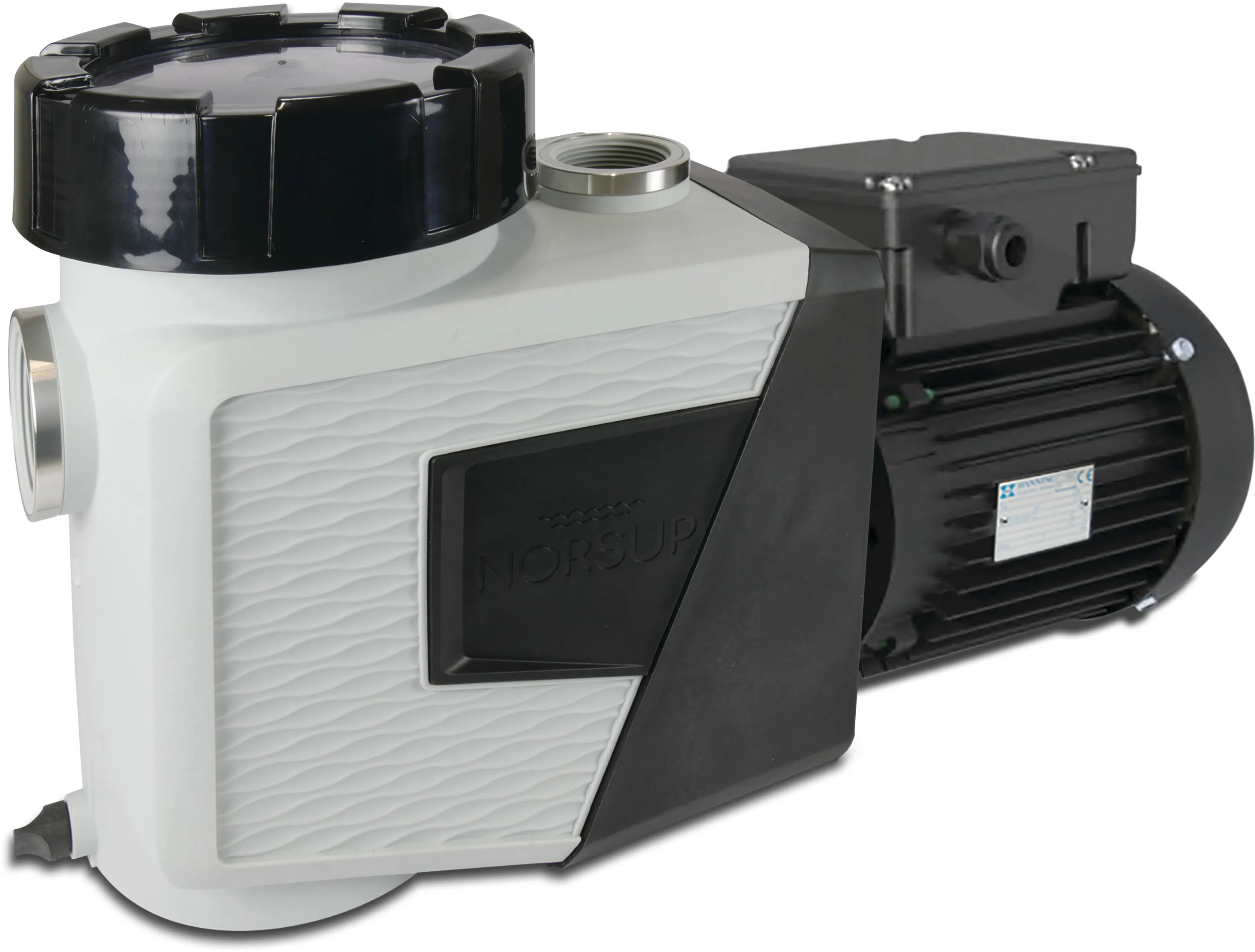 Norsup Single speed pool pump 1 1/2" female thread 230VAC black/white type Evo Pro 0.5HP