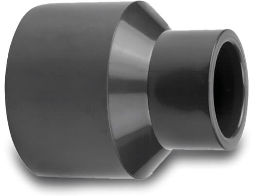 VDL Reducer socket PVC-U 10 mm x 6 mm x 8 mm glue spigot x glue socket x glue socket 16bar grey