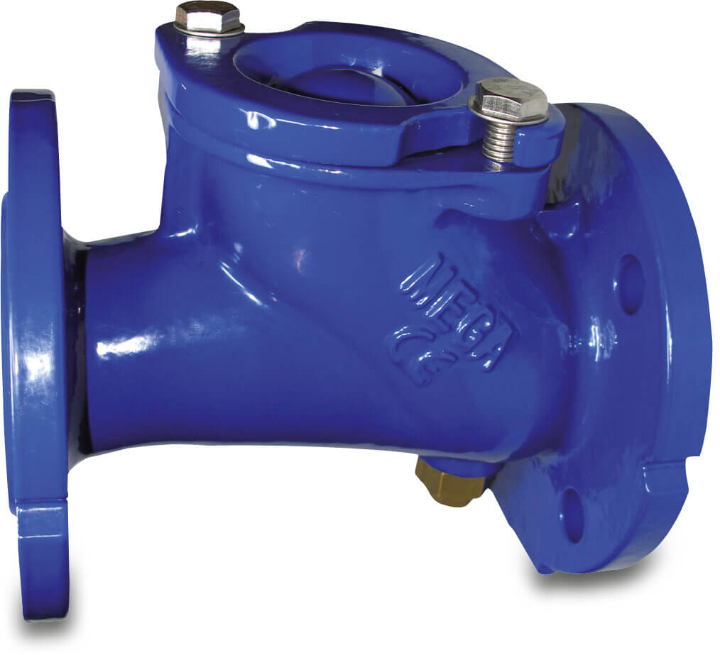 Profec Non return valve ductile iron (GGG40) epoxy coating DN80 DIN flange 10bar DN80 blue PN10/16