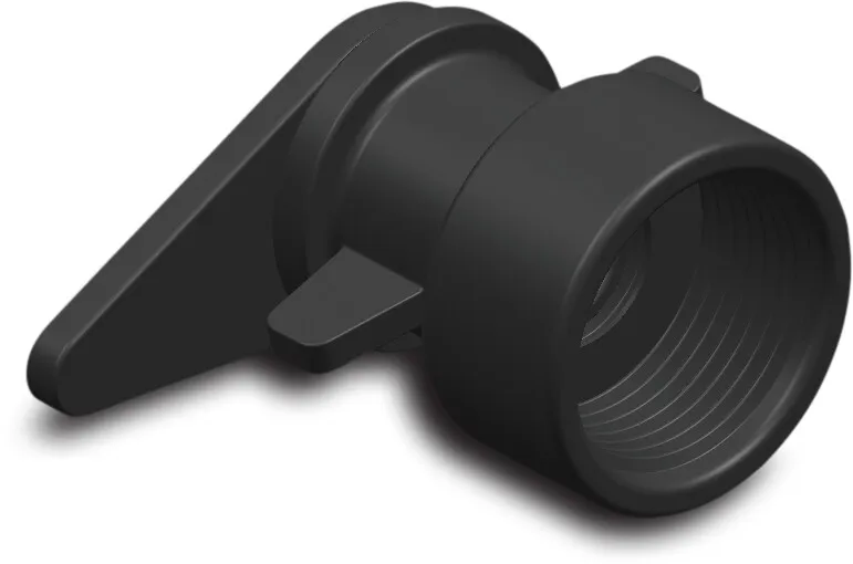 Adapter till flat slang PP 1/2" invändig gänga 6bar svart