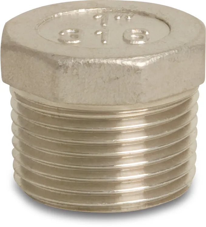 Nr. 290 Bouchon acier inoxydable 316 1" filetage mâle 10bar S1