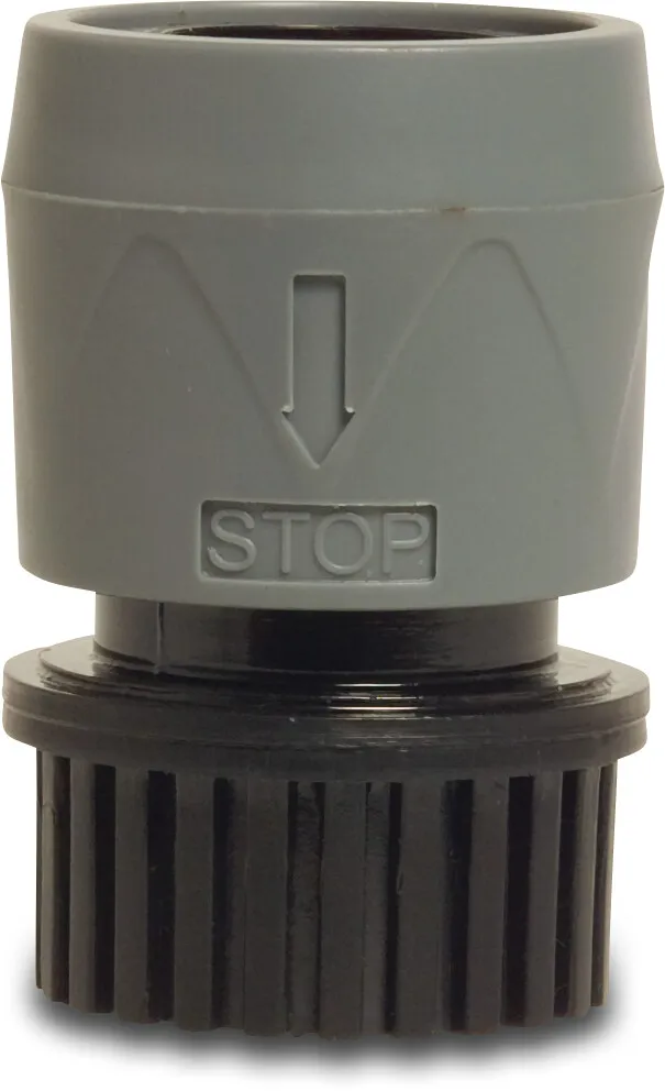 Flotide Kupplung PVC-U 3/4" Innengewinde x Klickmuffe Grau/Schwarz TOC
