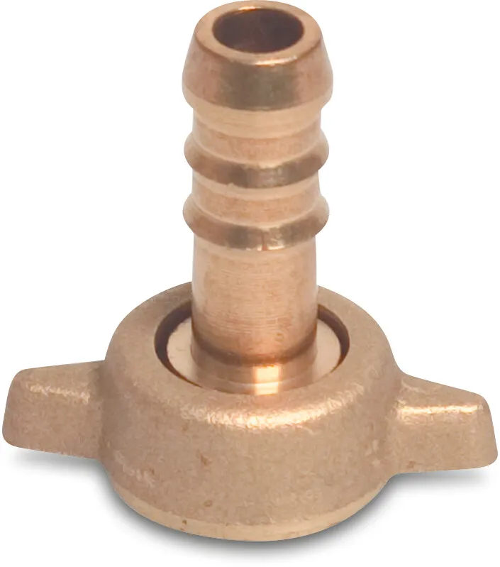 Profec Hose tail 2/3 union adaptor brass female thread x hose tail flat seal
