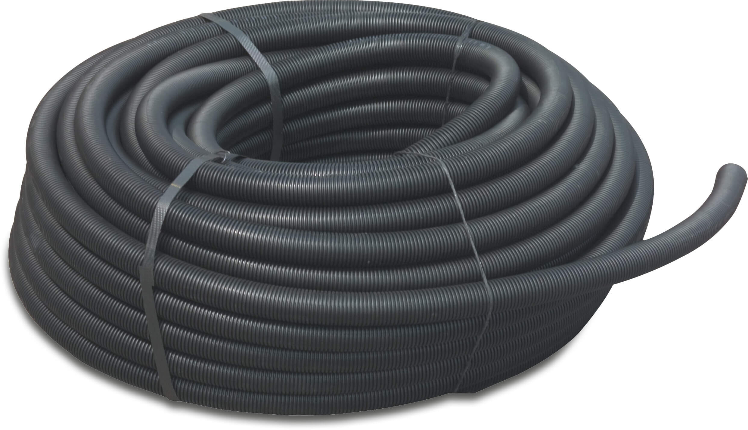 Flexibles Mantelrohr PVC-U 23 mm x 3 mm Glatt Schwarz 50m