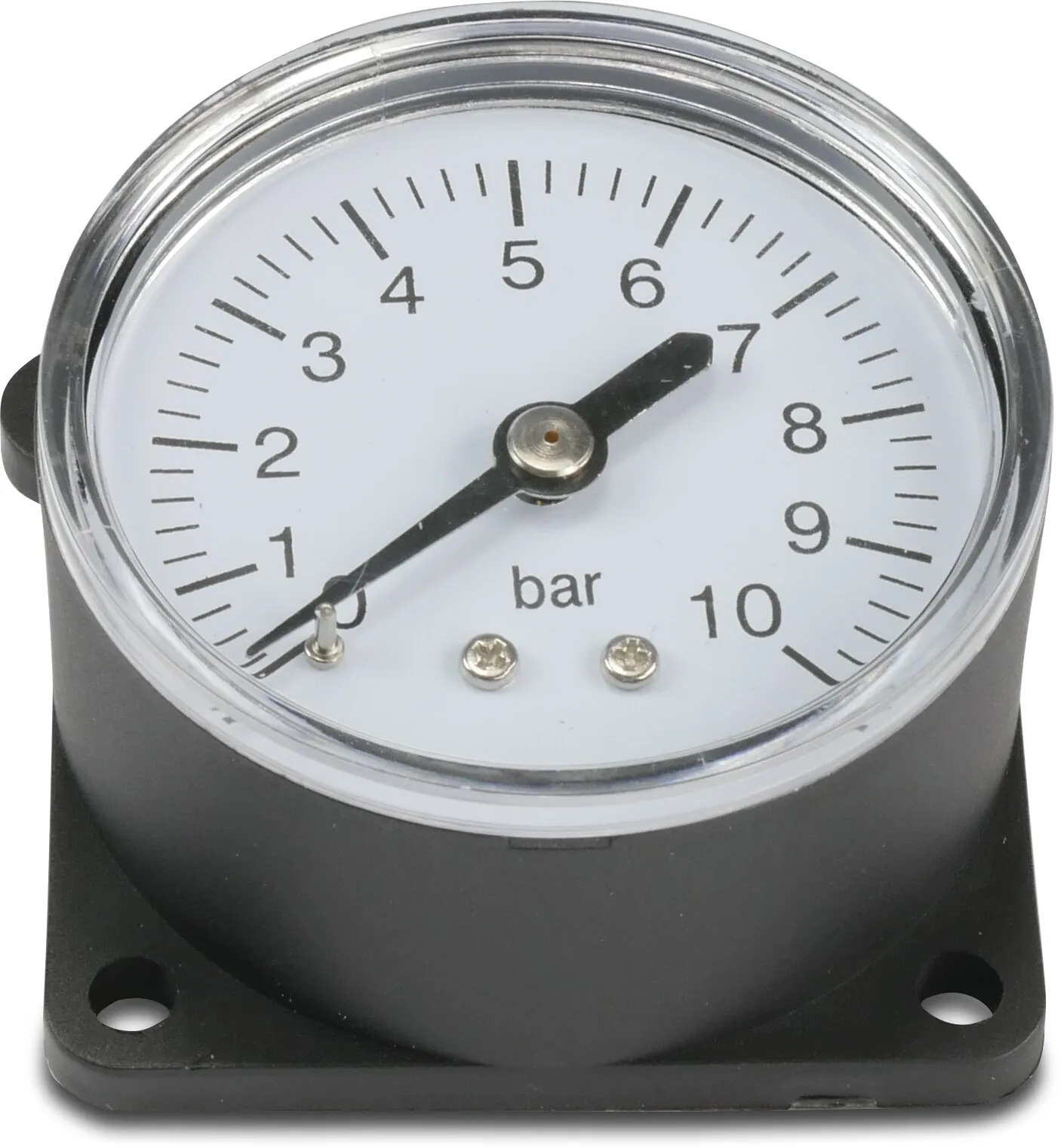 Pressure gauge polyamide 50 mm push-in 0 - 10bar black type dry Idromat Press