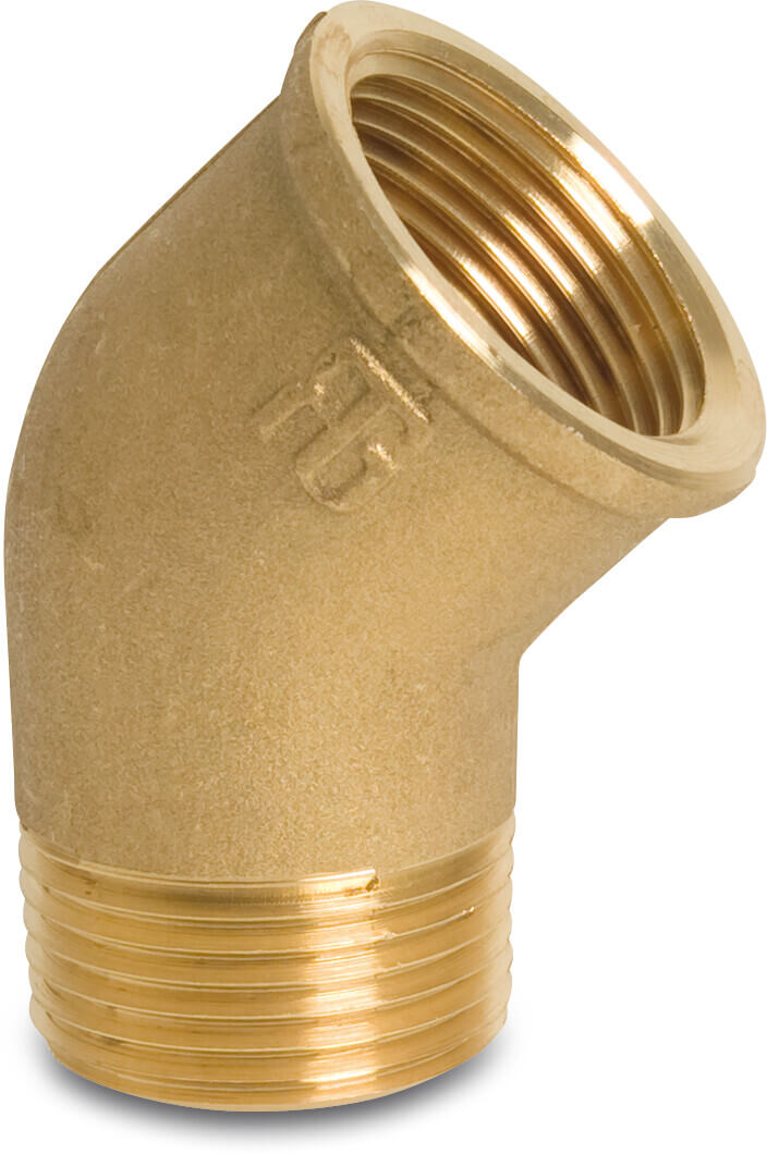 Profec Nr. 121 Elbow 45° brass 1 1/4" female thread x male thread 40bar