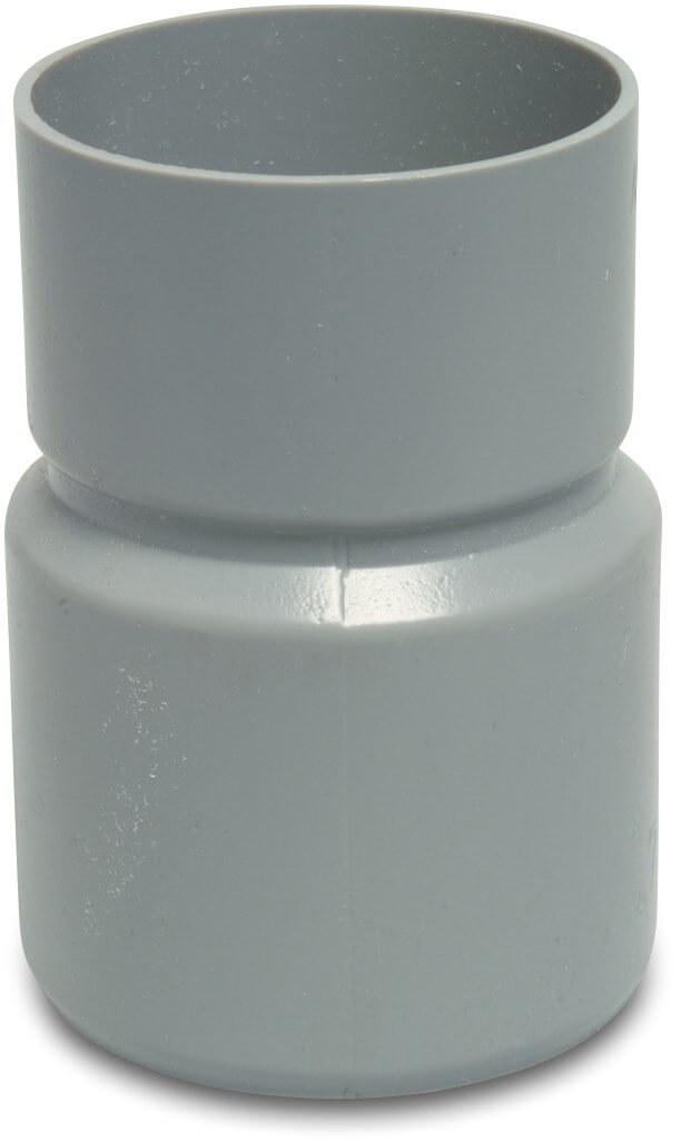 Reducer socket PVC-U 70 mm x 60 mm glue socket x glue spigot grey