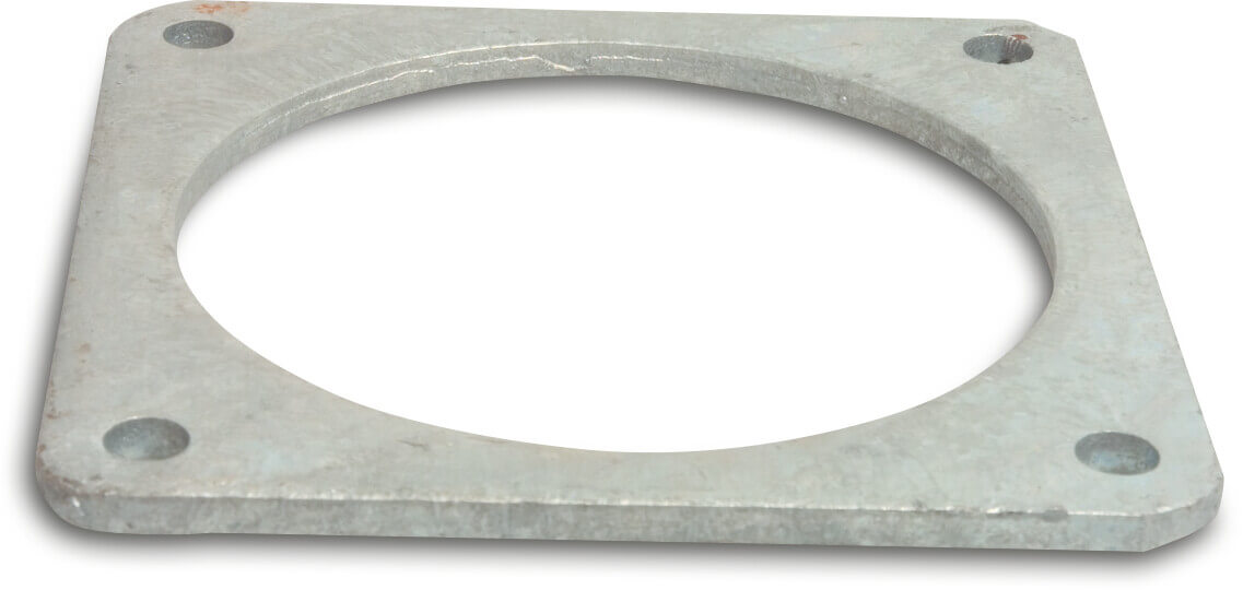 Backing flange steel galvanised 6" type MZ square
