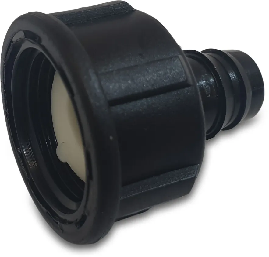 Tavlit Adaptor PP 16 mm x 3/4" barbed x female thread 8bar black