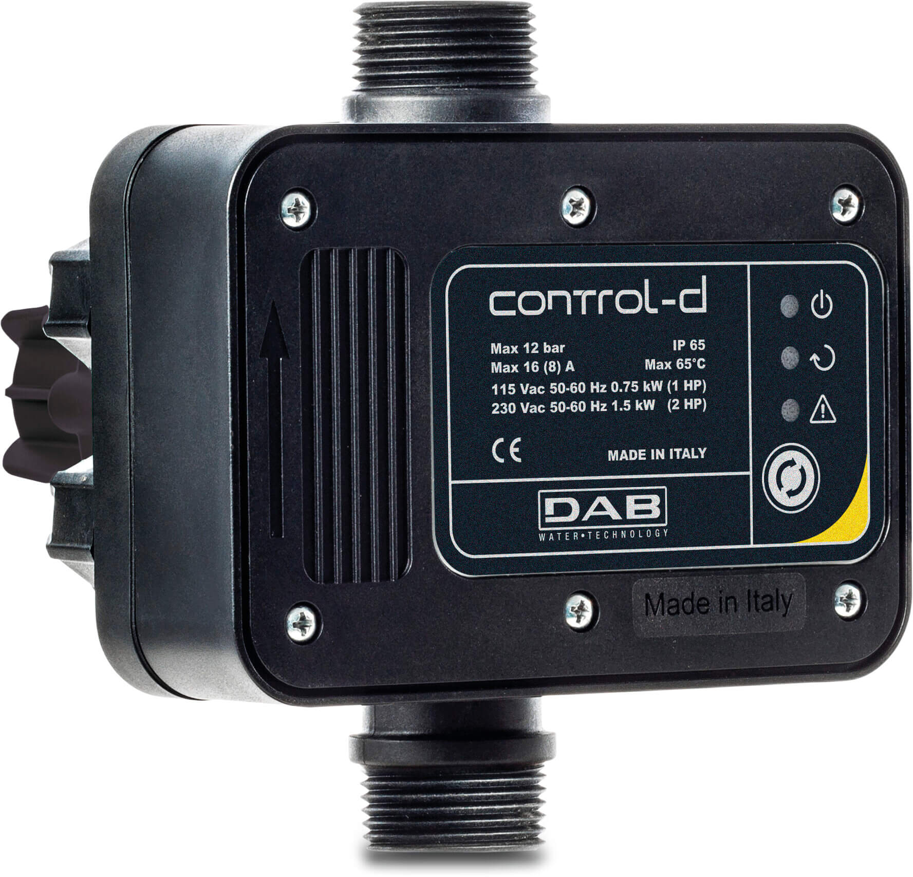 DAB Press control mit Trockenlaufschutz 1" Außengewinde 115/230VAC Schwarz Typ Control-DG set