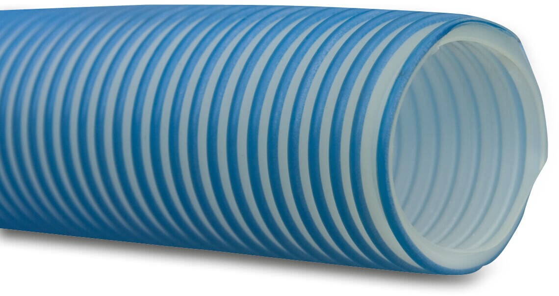 Merlett Pool vacuum hose PVC-U 50 mm x 61 mm 0.5bar white/blue 30m