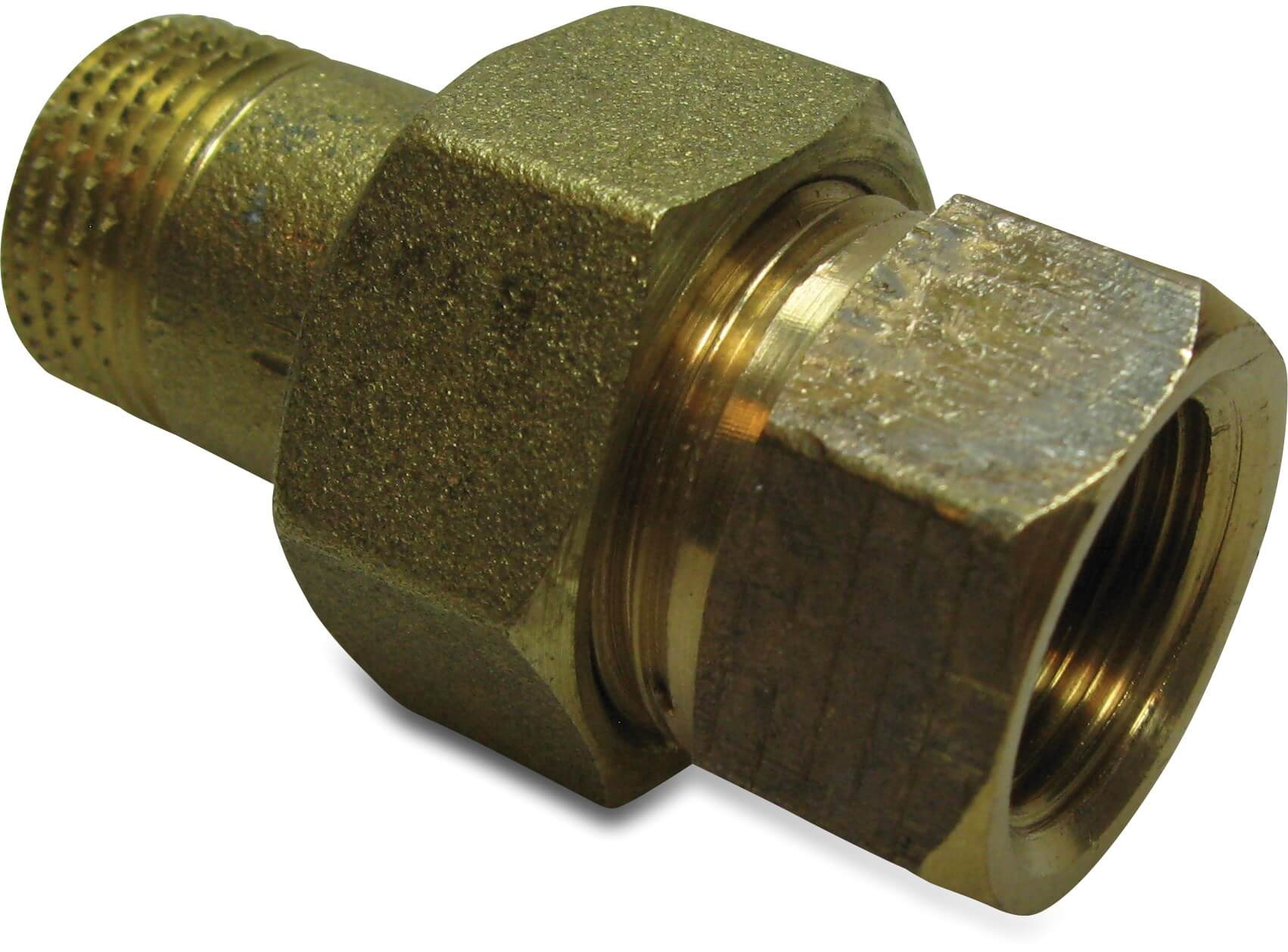 Union coupler bronze 1" female thread x male thread 16bar type flat