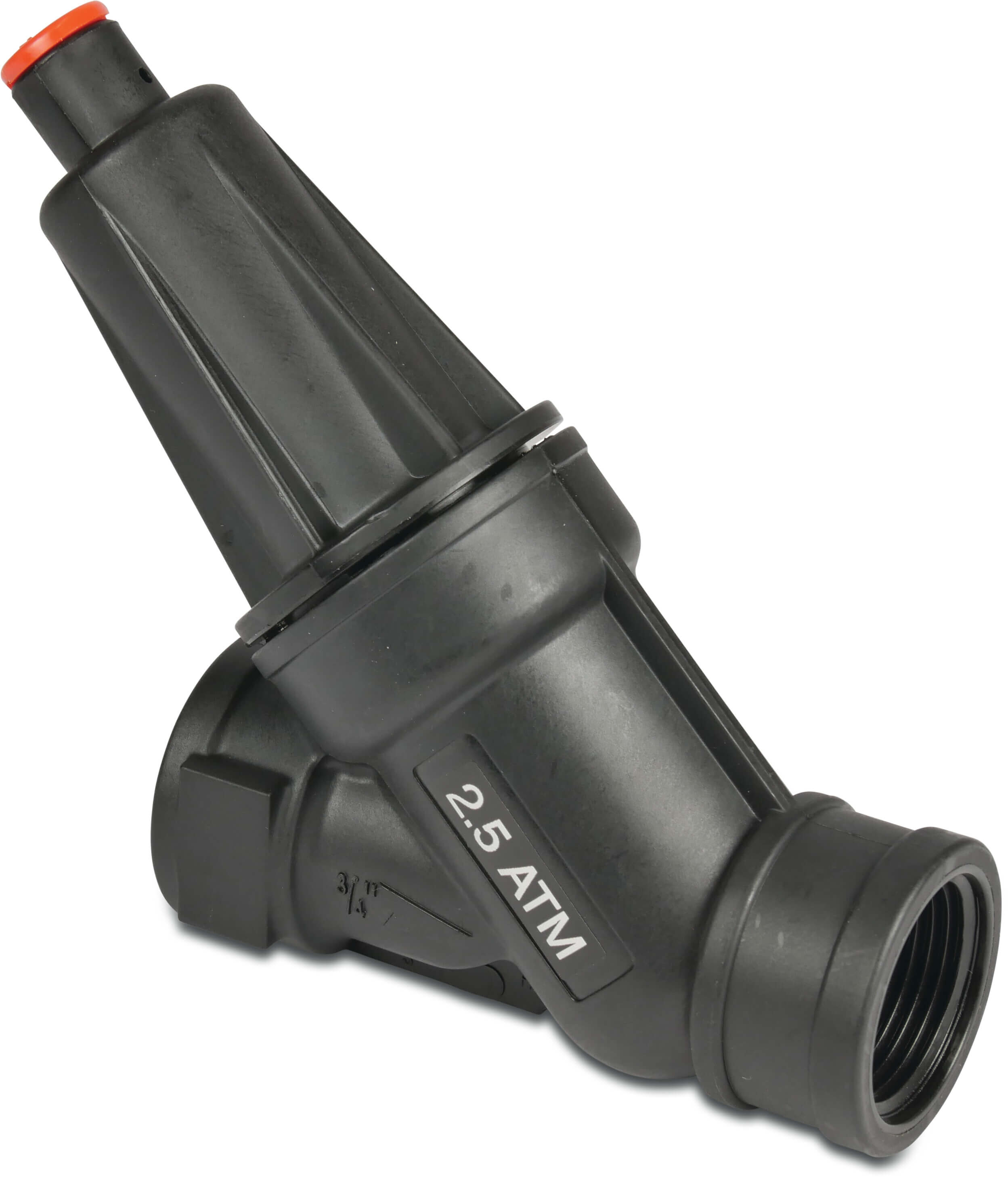 Bermad Druckregulierungsventil Kunststoff 3/4" Innengewinde 0,7 - 9bar Schwarz/Rot Typ 2U1007C