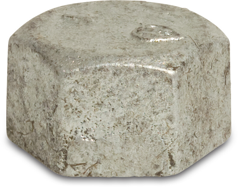 Profec Nr. 300 Hexagon cap cast iron galvanised 1 1/2" female thread 25bar DVGW