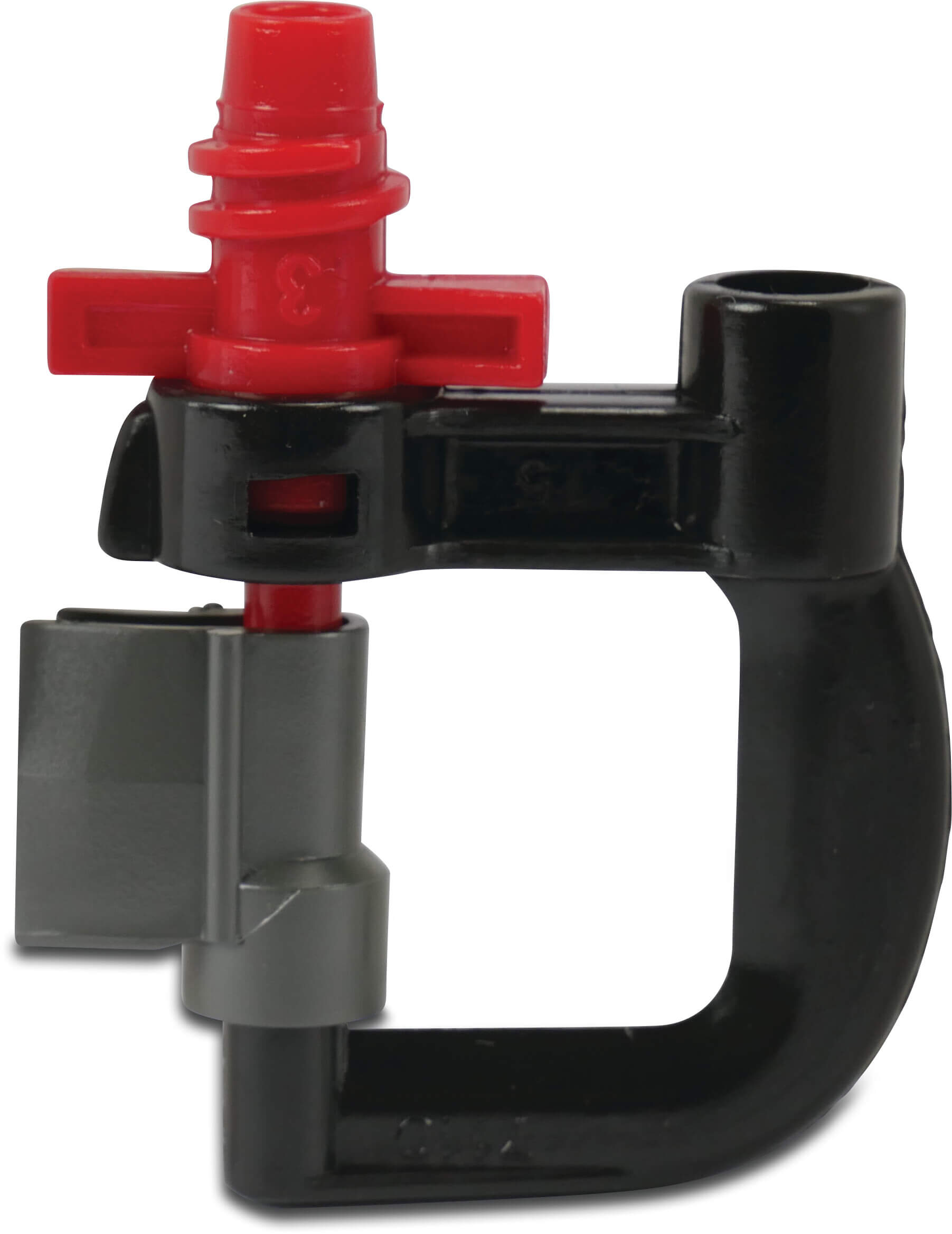 NaanDan Mikrosprinkler plastik bayonet M 2,0 mm 360° hvid type Hadar - 7110, inverteret