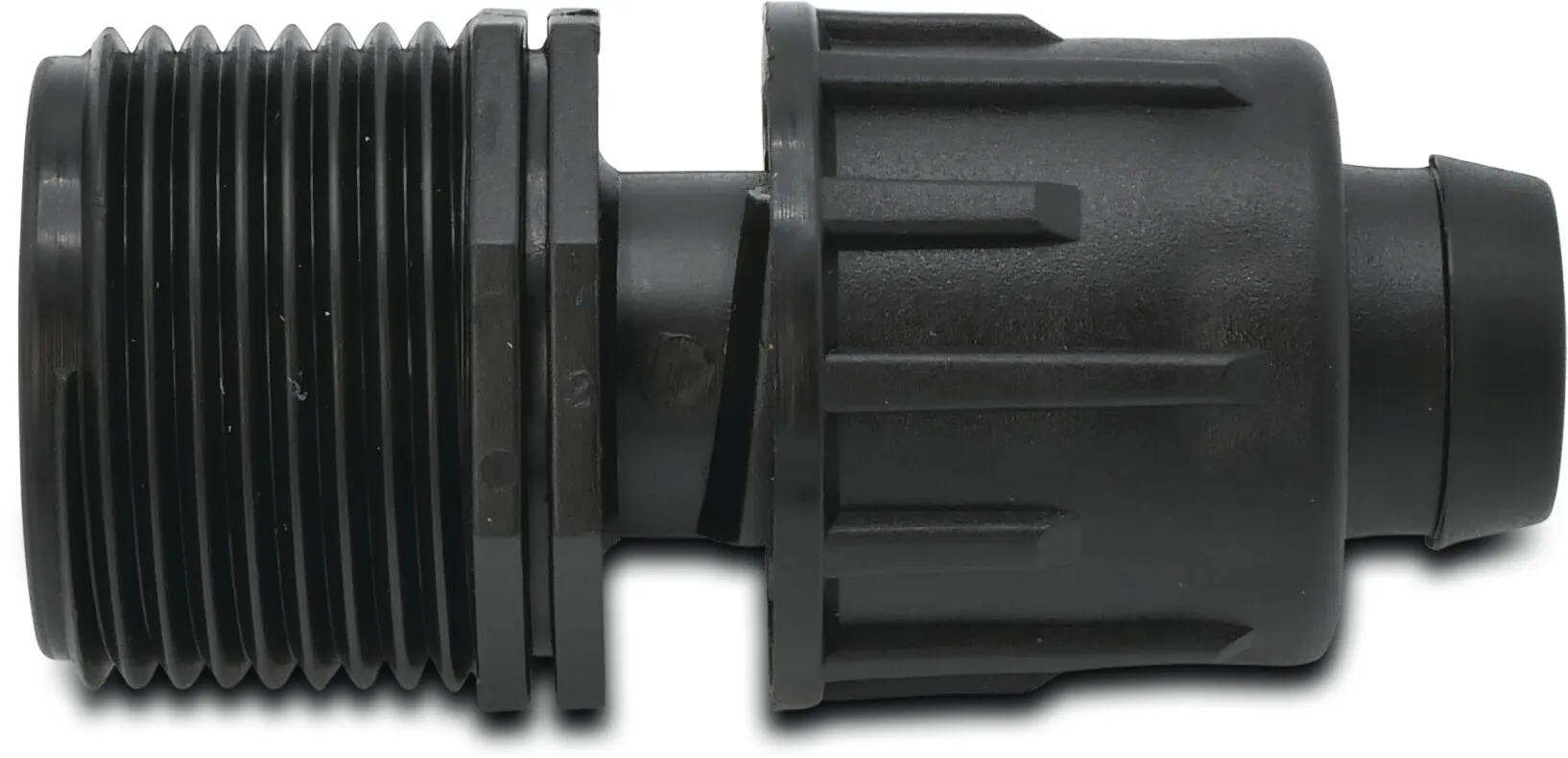 Adapter PP 3/4" x 17 mm Außengewinde x Tape 6bar Schwarz