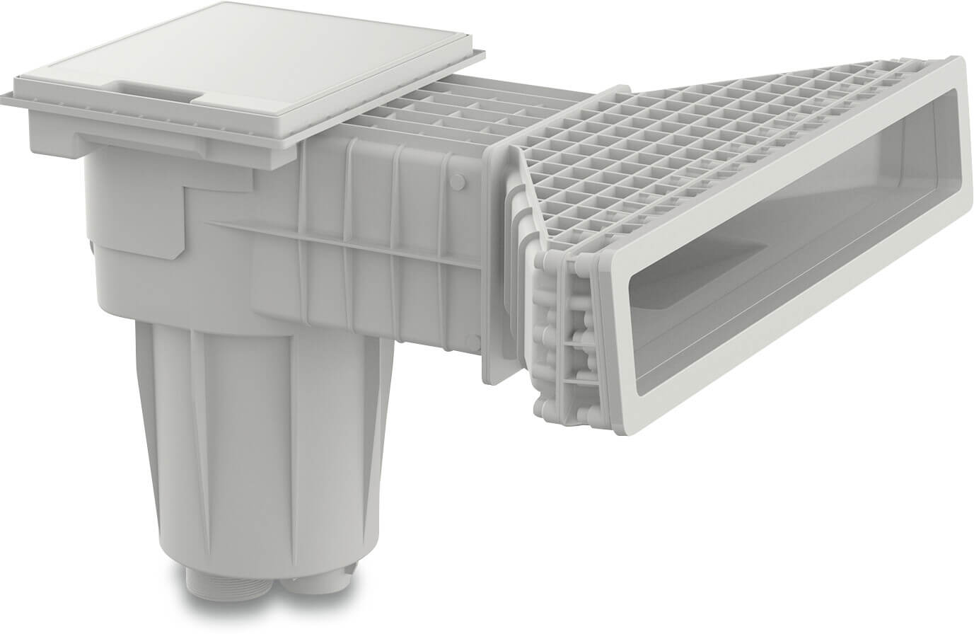 Hayward Wasserlinien Skimmer breit ABS 2" Innengewinde Grau Typ X-Pro 600