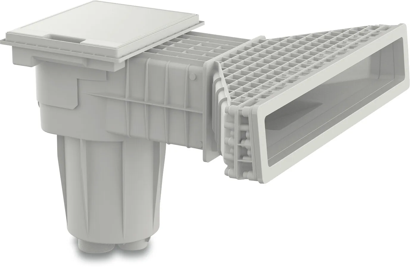 Hayward High waterline skimmer wide ABS 2" female thread grey type X-Pro 600