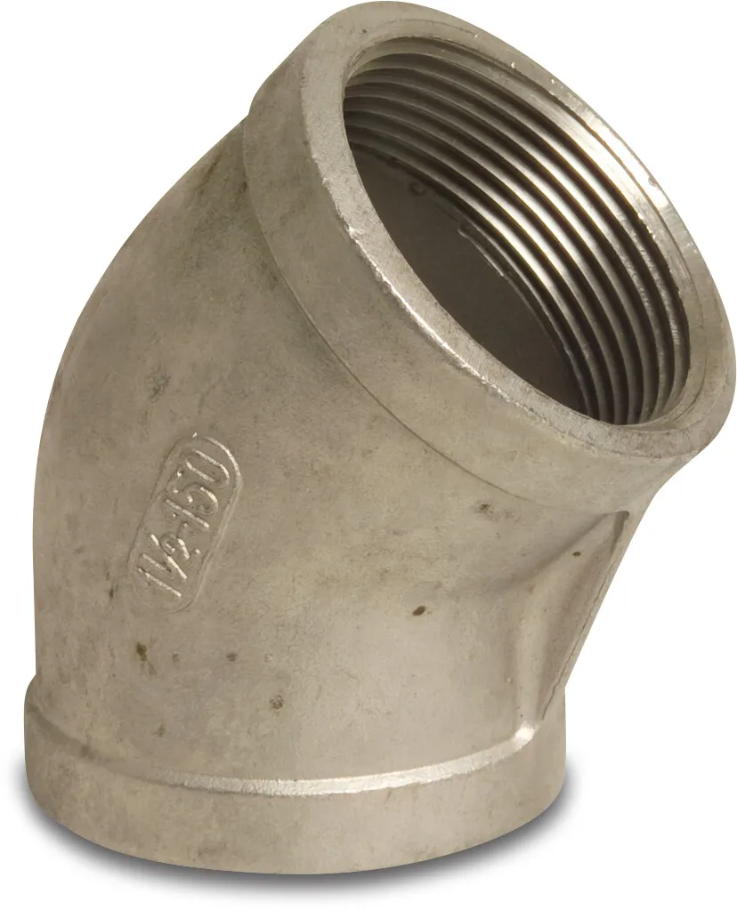 Profec Nr. 120 Böj 45° rostfritt stål 316 1/4" invändig gänga 16bar