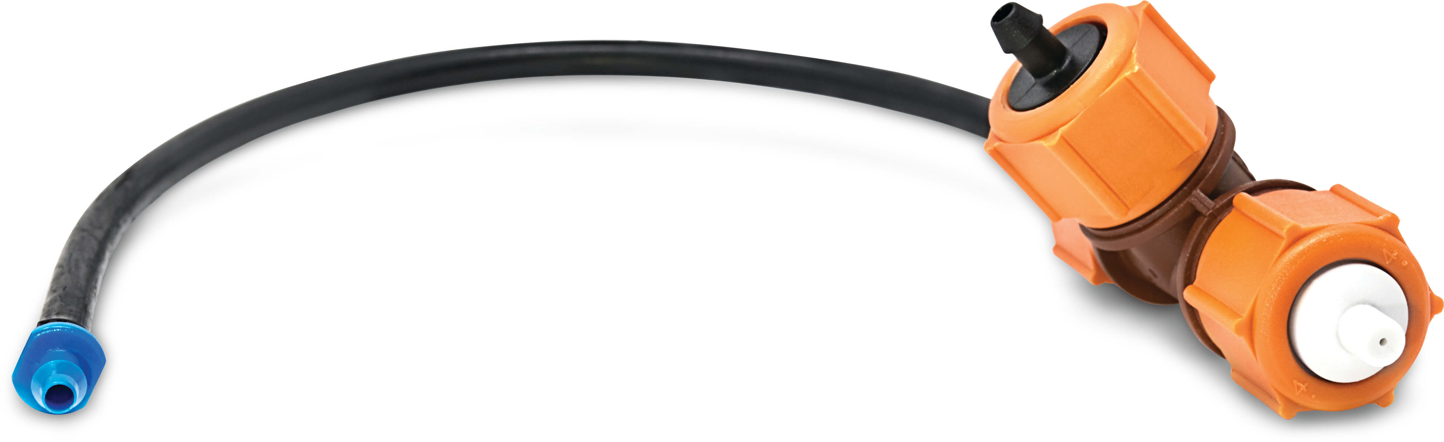 NaanDan Low pressure fogger plastic 5 mm x 4/7" barbed 75micron 0,8 mm orange/black type TurboFog with microtube