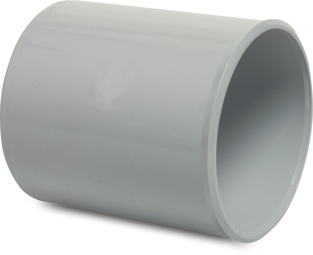Muffe PVC-U 40 mm Klebemuffe Grau KOMO