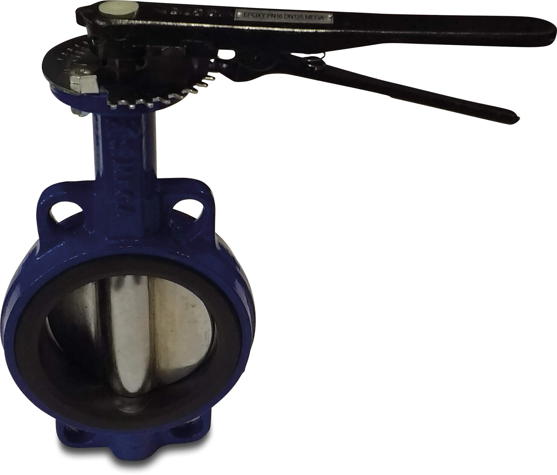 Profec Butterfly valve ductile iron (GGG40) epoxy coating DN80 flange 10bar DN80 blue PN6/10/16 type 600