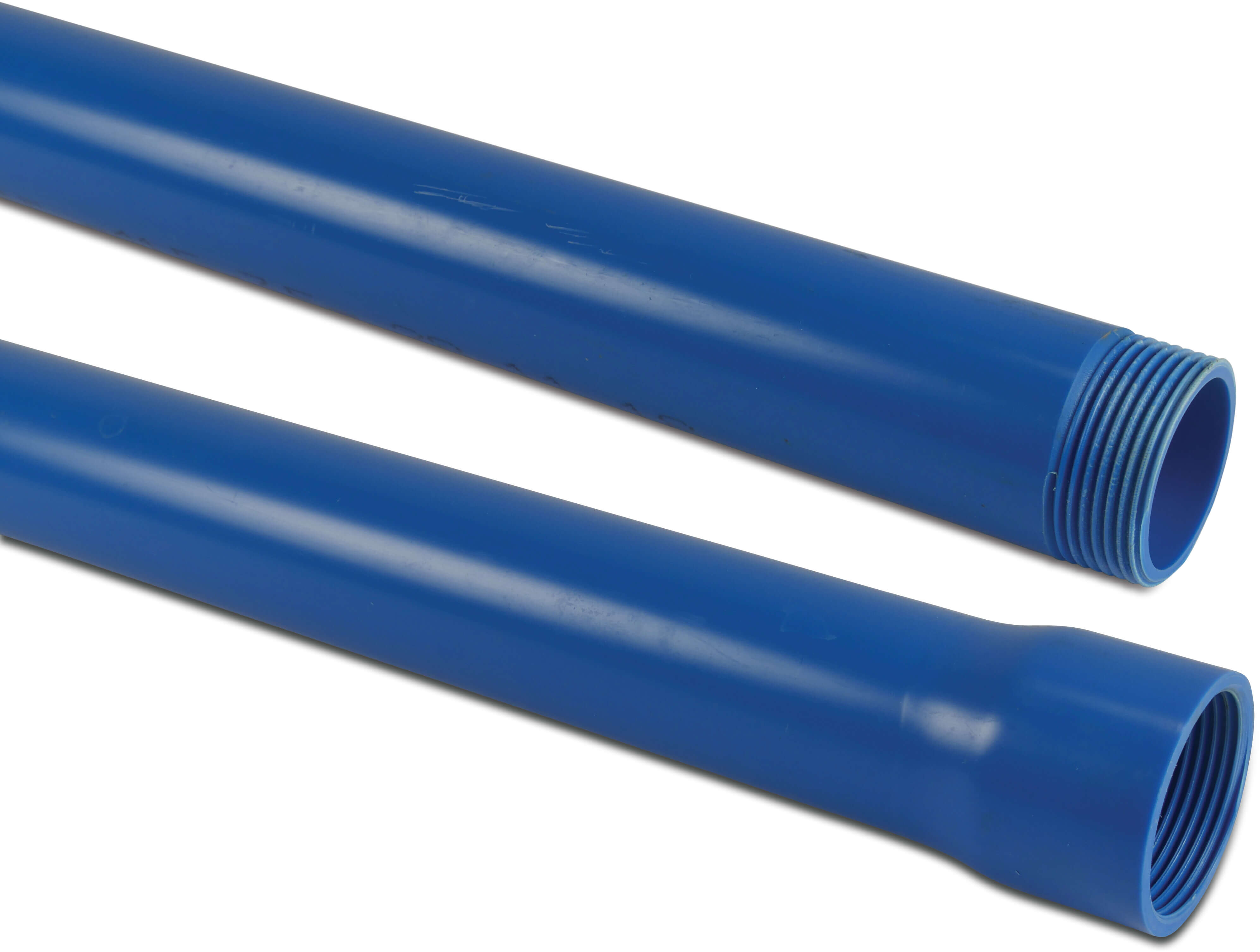 Verlängerungsrohr PVC-U 1 1/4" Innengewinde x Außengewinde Blau 1m