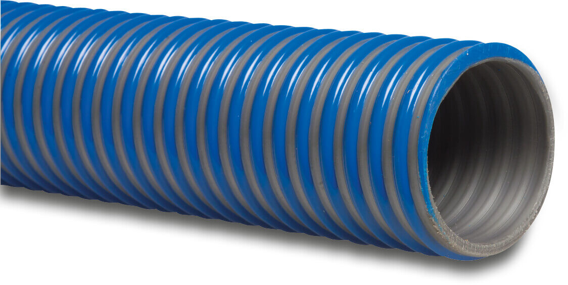 Profec Spiraalslang PVC 102 mm x 116,6 mm 3bar 0.8bar blauw/grijs 6m type Agriflex