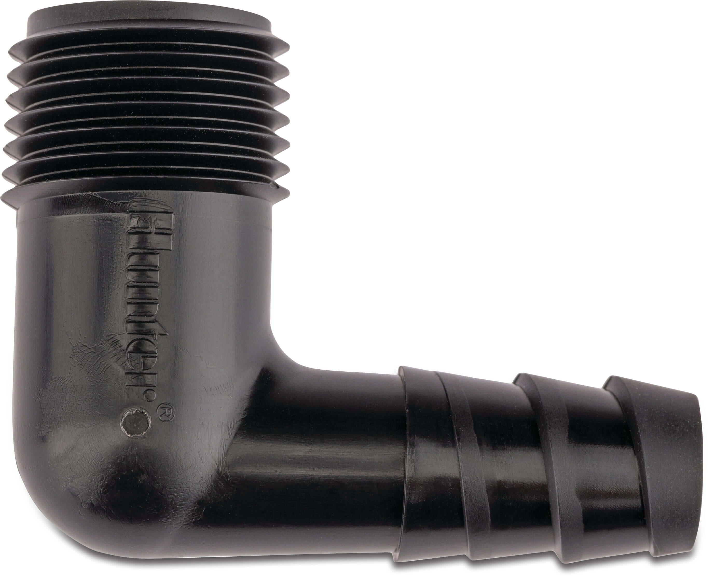 Hunter Winkel 90° PP 1/2" Außengewinde x Tülle Schwarz Typ HSBE-050