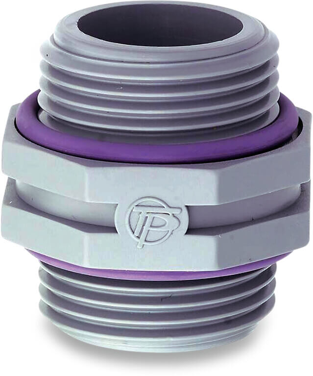 Tavlit Swivel nippel PP 1" buitendraad 10bar type with O-ring