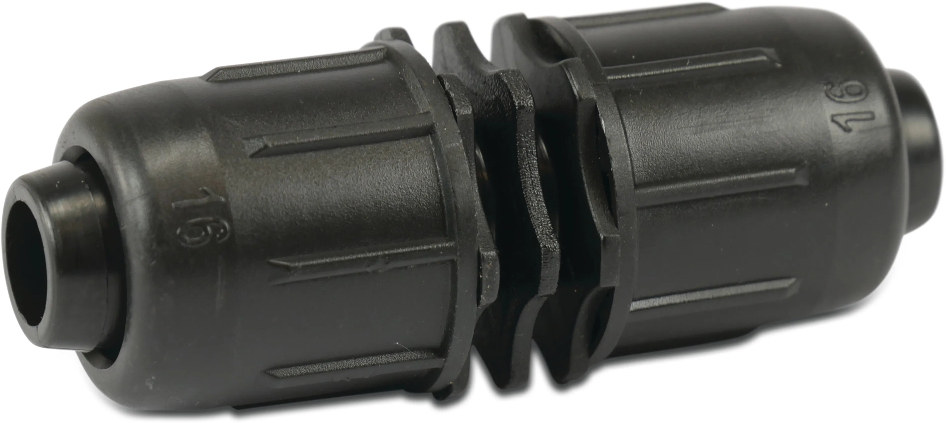 Raccord droit PP 25 mm lock 4bar noir