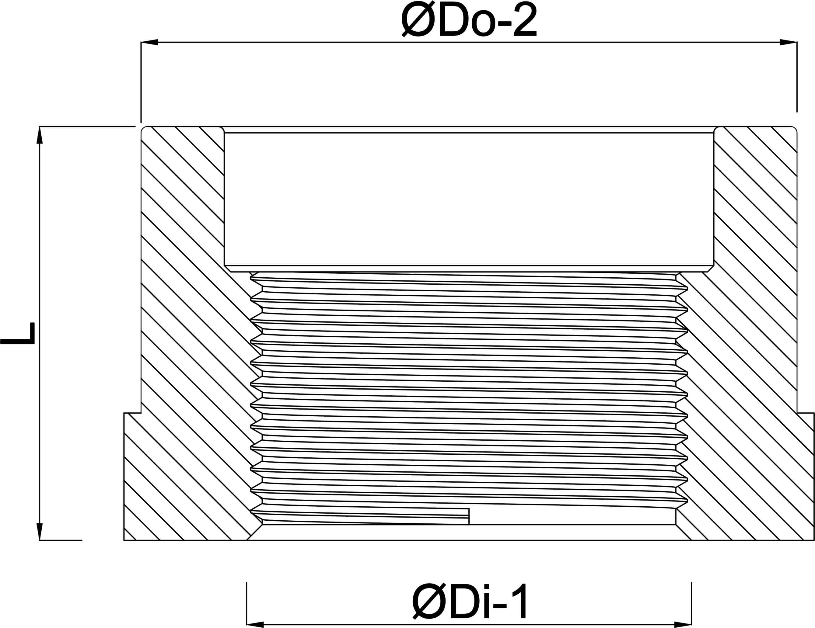 VDL Reduktionsbøsning PVC-U 50 mm x 1/2" limstuds x indvendig gevind 16bar grå