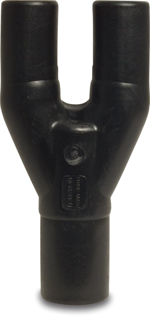 Y-piece PE100 32 mm x 32 mm x 40 mm spigot black