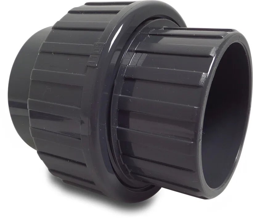 Profec Union coupler PVC-U 50 mm glue socket 10bar grey