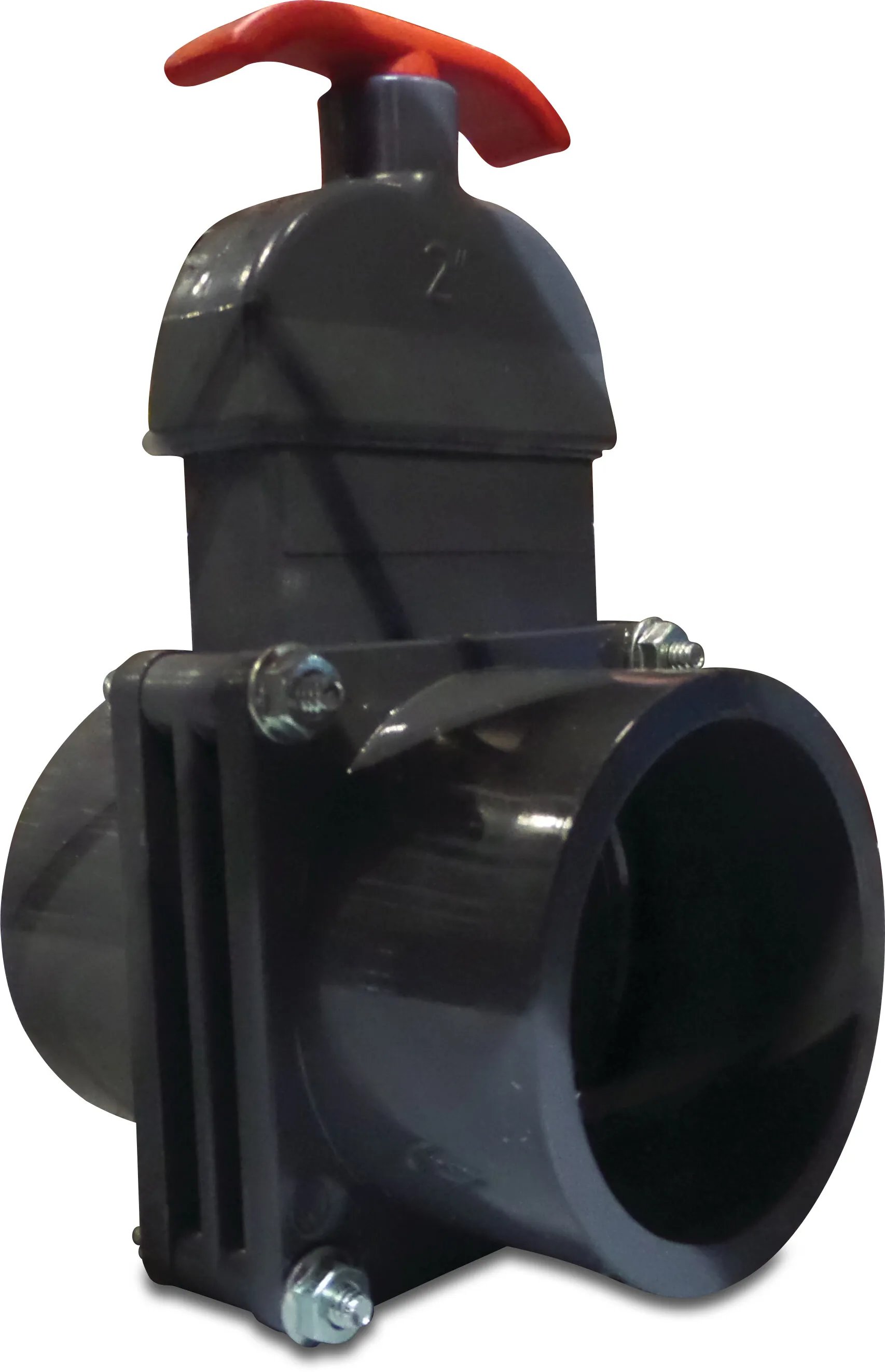 Gate valve PVC/ABS 110 mm glue socket 3,5bar DN100 grey