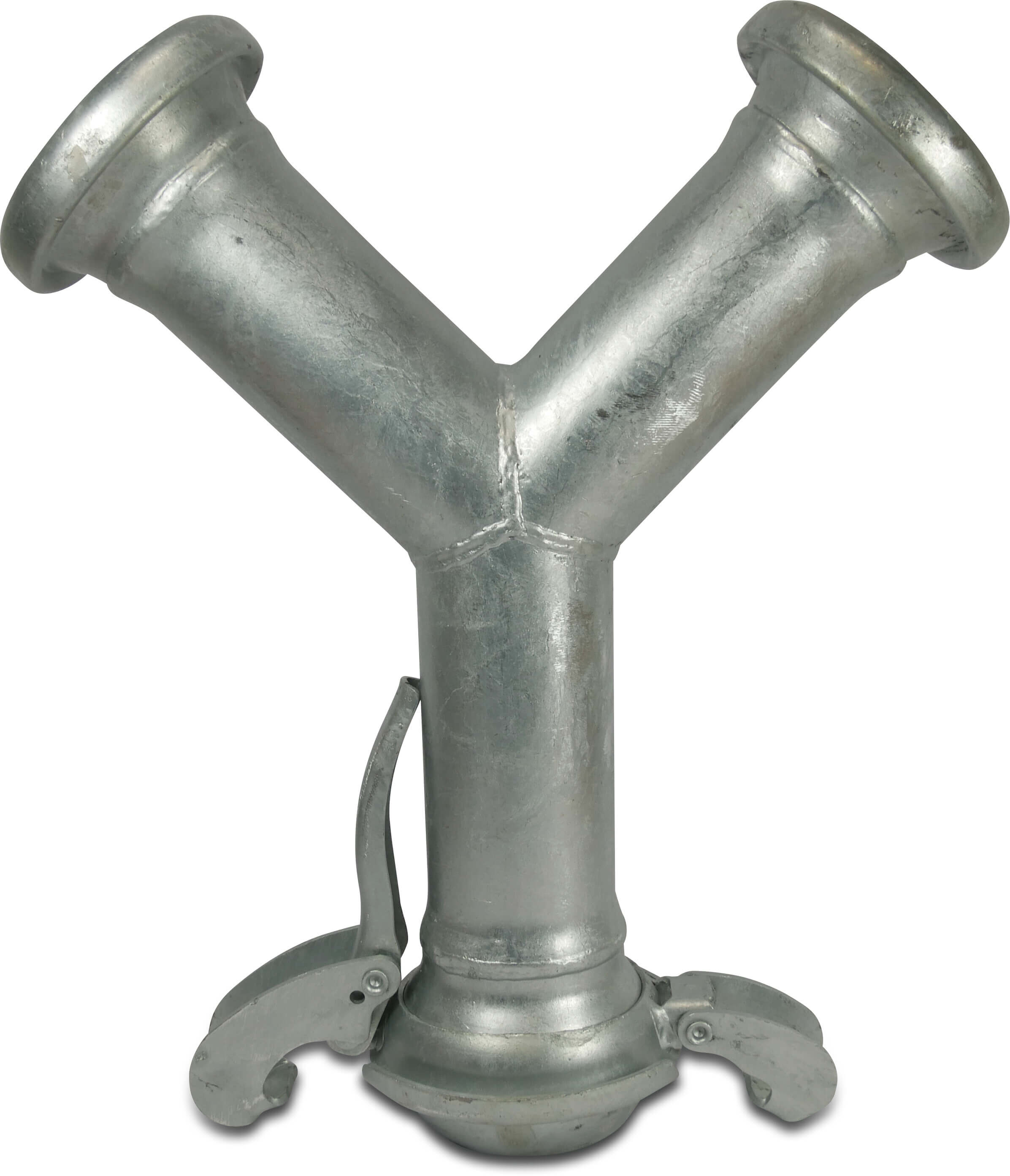 Quick coupler Y-piece steel galvanised 194 mm male part Bauer x female part Bauer x female part Bauer type Bauer