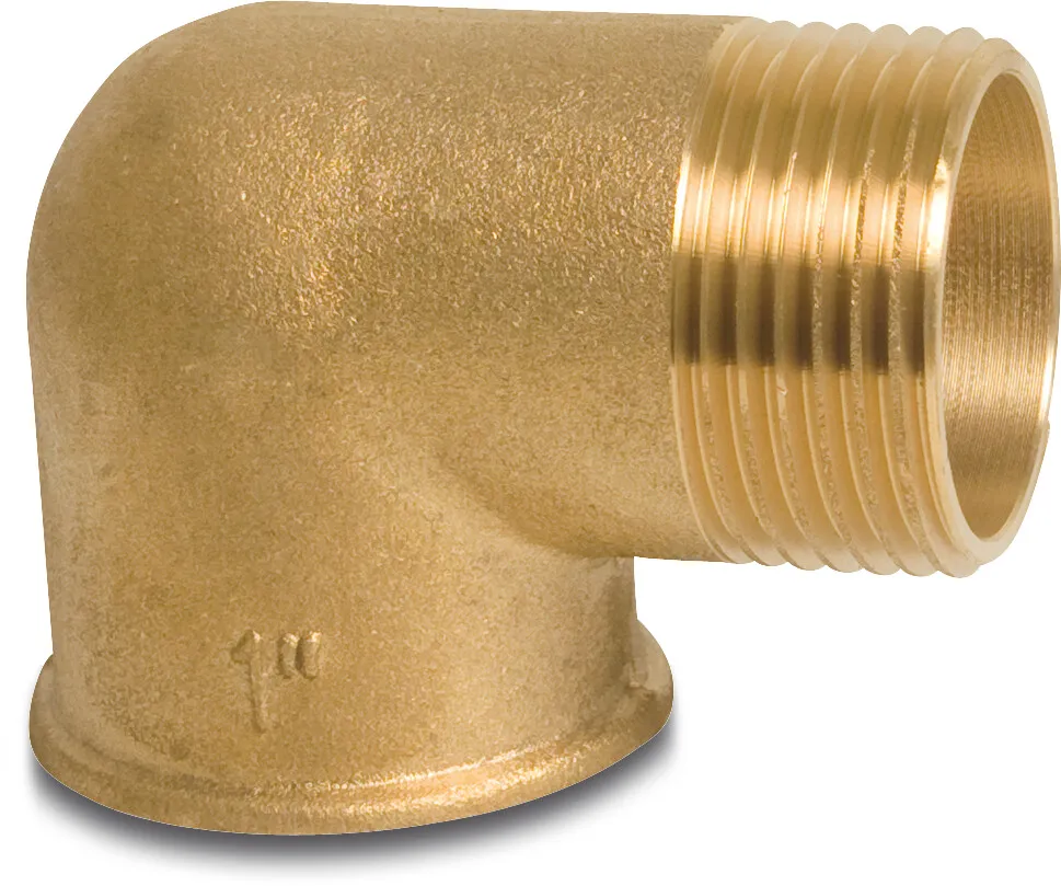 Nr. 92 Winkel 90° Messing 1" Innengewinde x Außengewinde S1