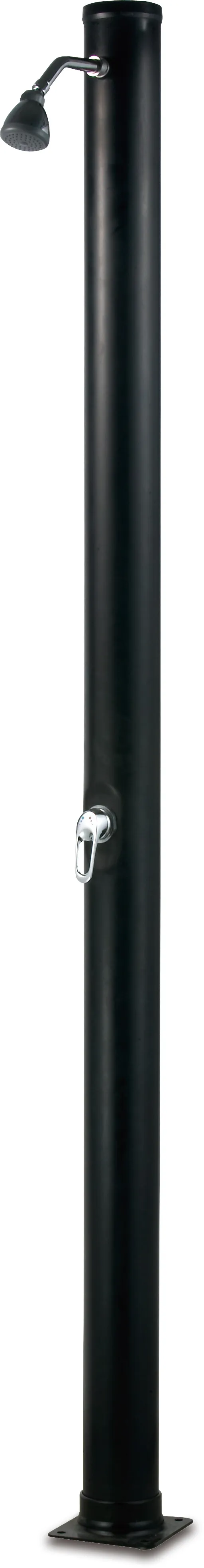 Solar shower plastic 3/4" female thread 3,5bar 214cm black straight type 70508