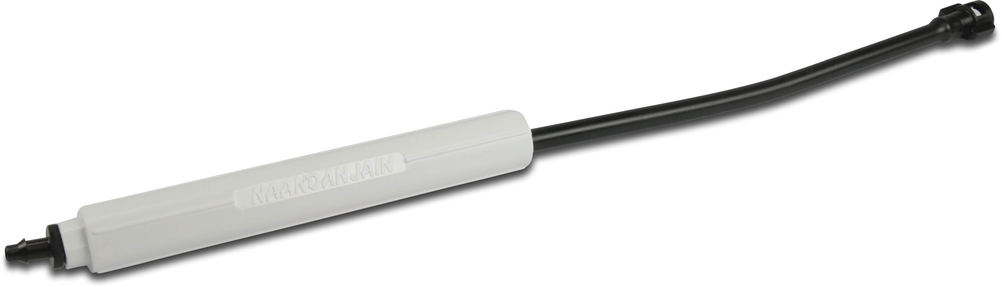 NaanDan Verlängerung mit Stabilisator Kunststoff 4/7 mm Bayonet F x Einsteck 60cm Schwarz/Weiß