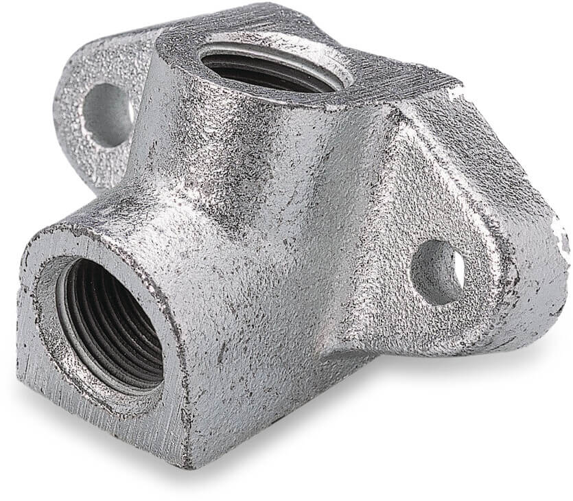 La Buvette Beslag til drikkeautomat 20° støbejern galvaniseret 1/2" indvendig gevind