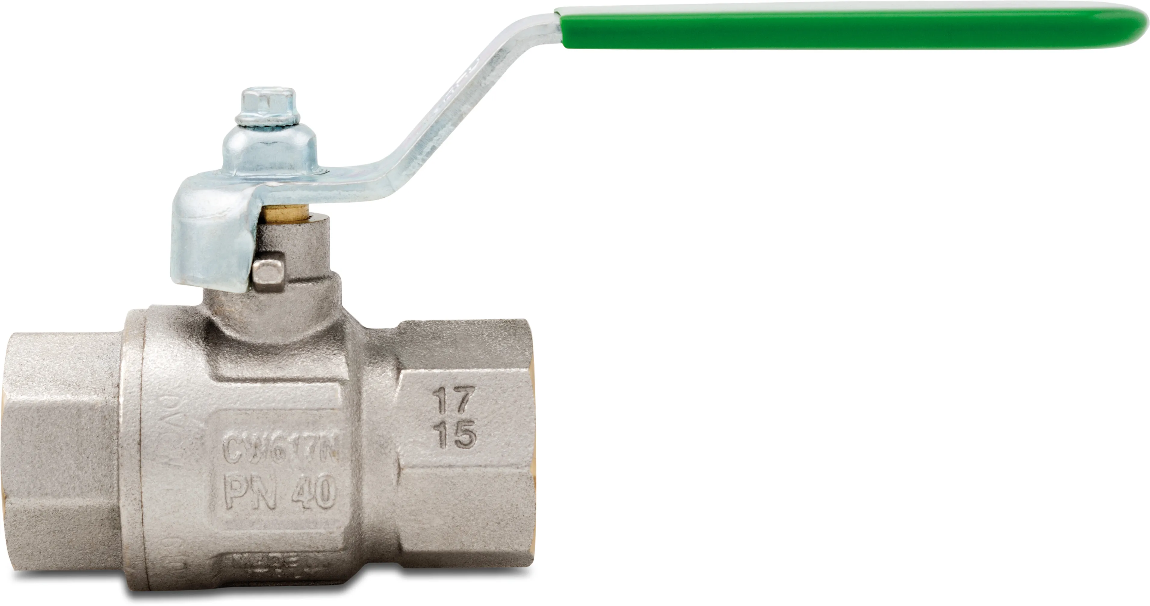 Itap Ball valve brass nickel plated 3/8" female thread 50bar DVGW/WRAS type 376