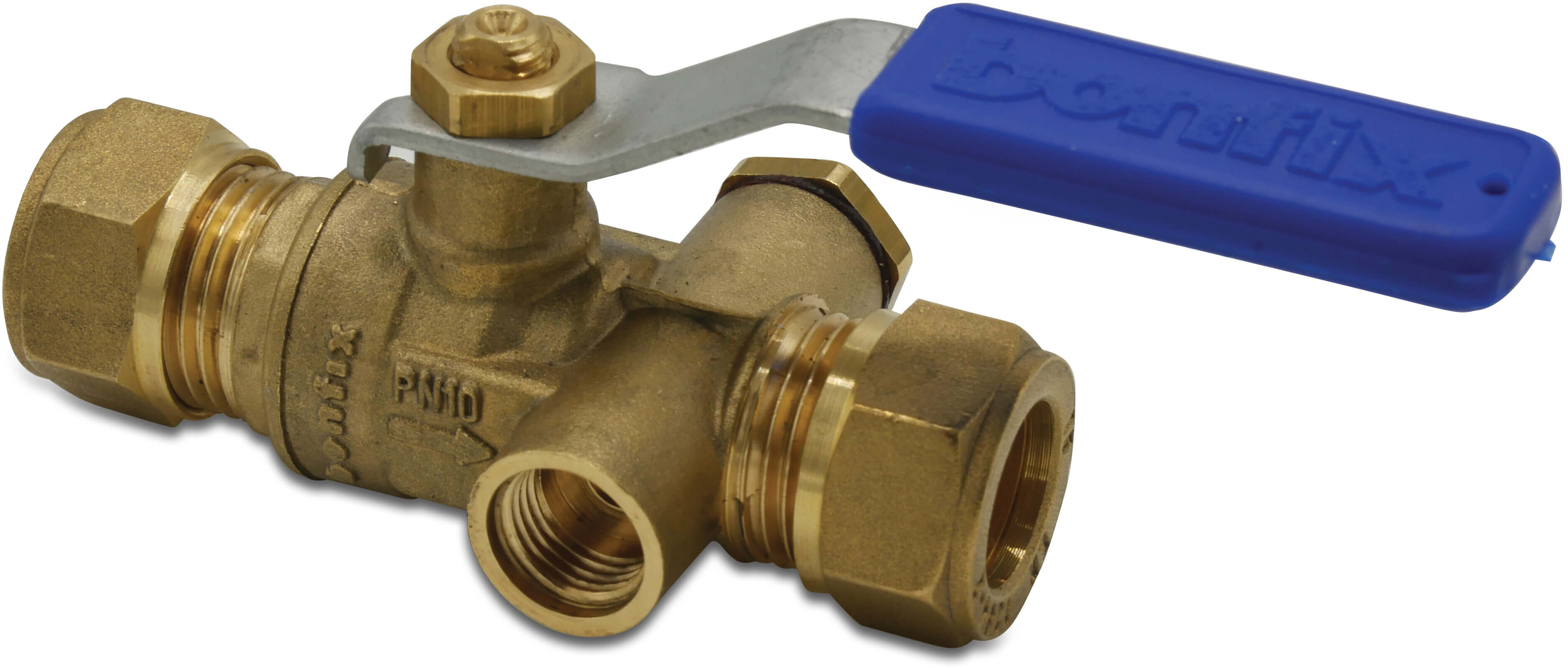 Bonfix Robinet d’arrêt laiton 12 mm à serrer 10bar KIWA