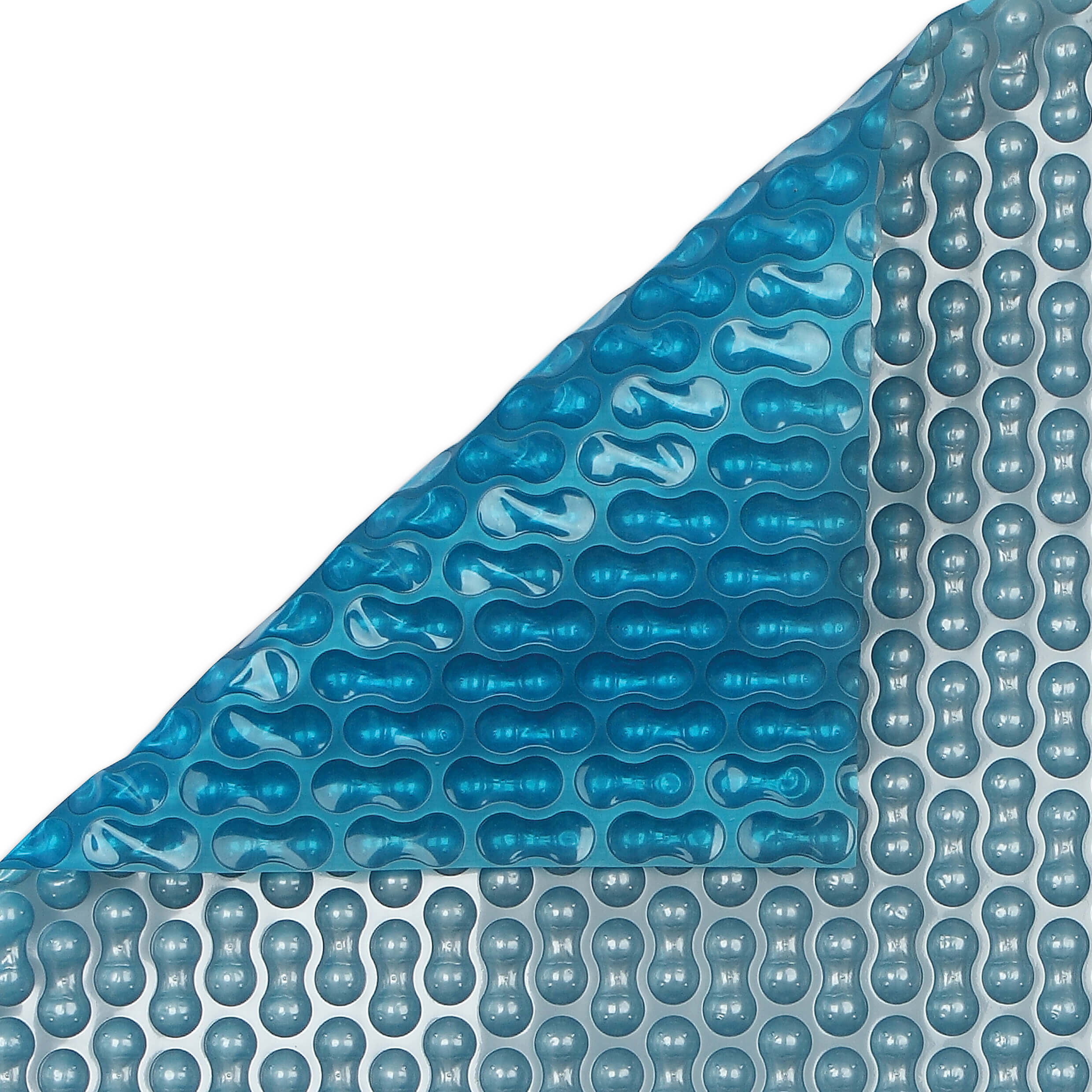 Afdekzeil GeoBubble zilver/blauw 50m type 400 micron 4m