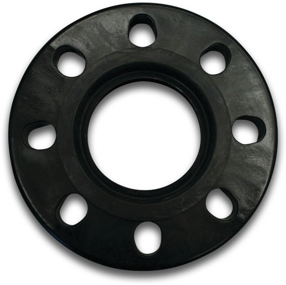Azud Flangering plastik 4" x 4" udvendig gevind 10bar sort