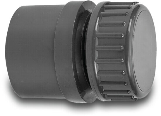 VDL End set PVC-U 16 mm x 1/2" glue socket 10bar grey