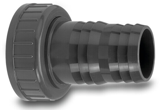 VDL 2/3 slangestuds PVC-U 1" x 20 mm indvendig gevind x slangestuds grå