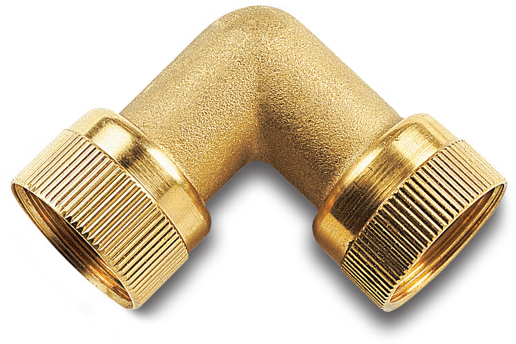 Swivel elbow 90° brass female thread with O-ring
