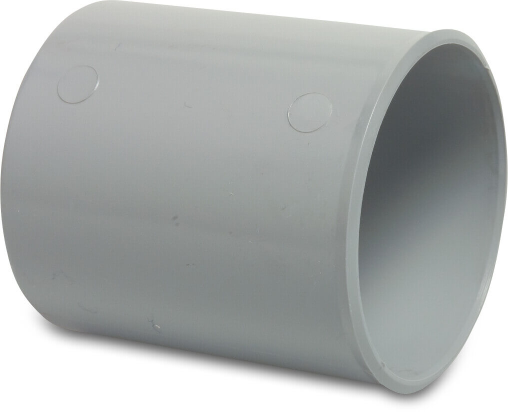 Reparaturmuffe PVC-U 80 mm Klebemuffe Grau KOMO