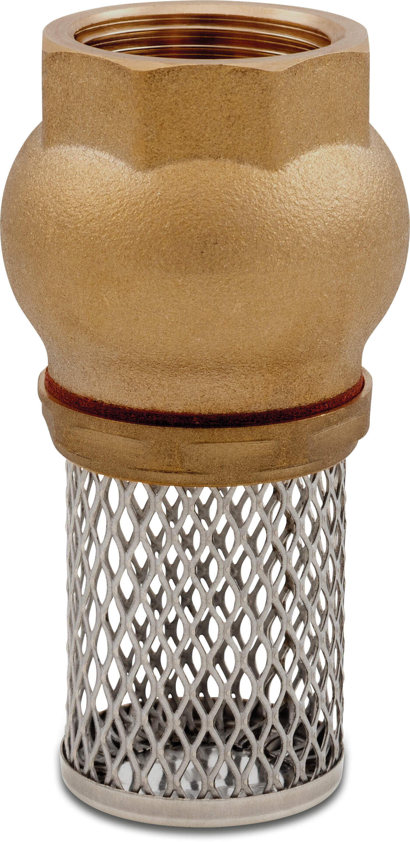 Itap Foot valve brass 1 1/2" female thread 8bar DN40 type 140 with stainless steel 304 strainer