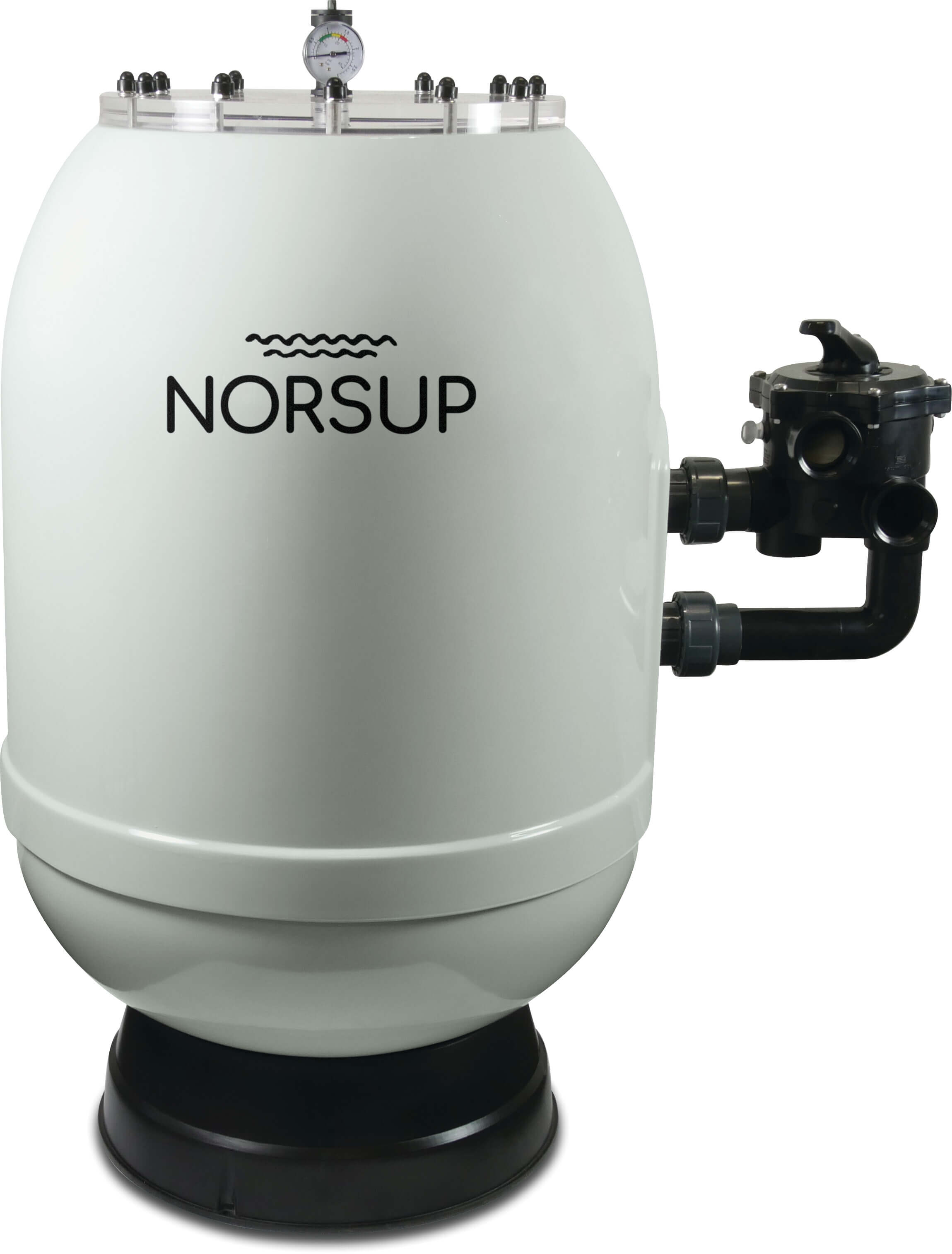 Norsup Sandfilter Polyester glasfaserverstärkt 63 mm Klebemuffe 3bar Grau Typ SupraV2 750 SM